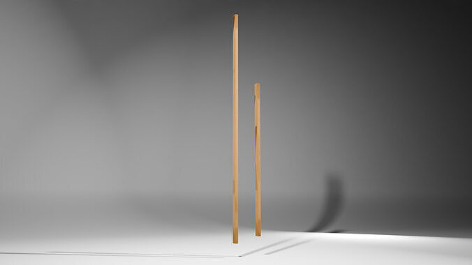 Construction Lumber  Realistic 3D Model Low-poly 3D model