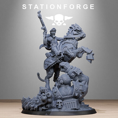 GrimGuard Officer Horseman 3D print model