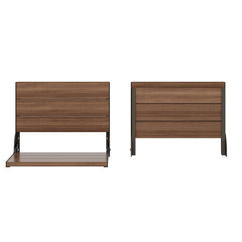Stainless and Teak Folding Shower Seat by Moen 3D model