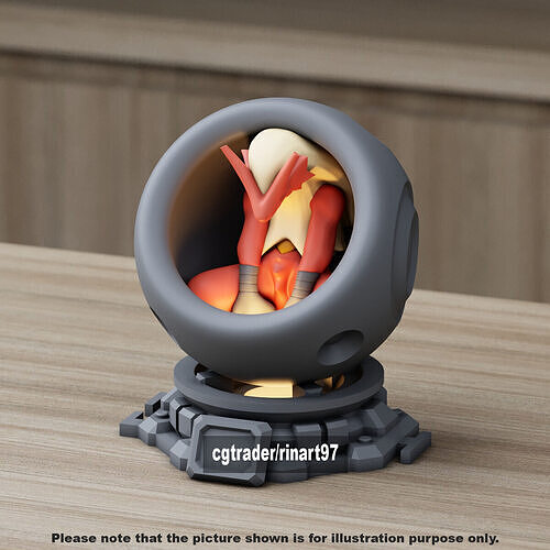 Blaziken in healing machine pods from pokemon 3D print model