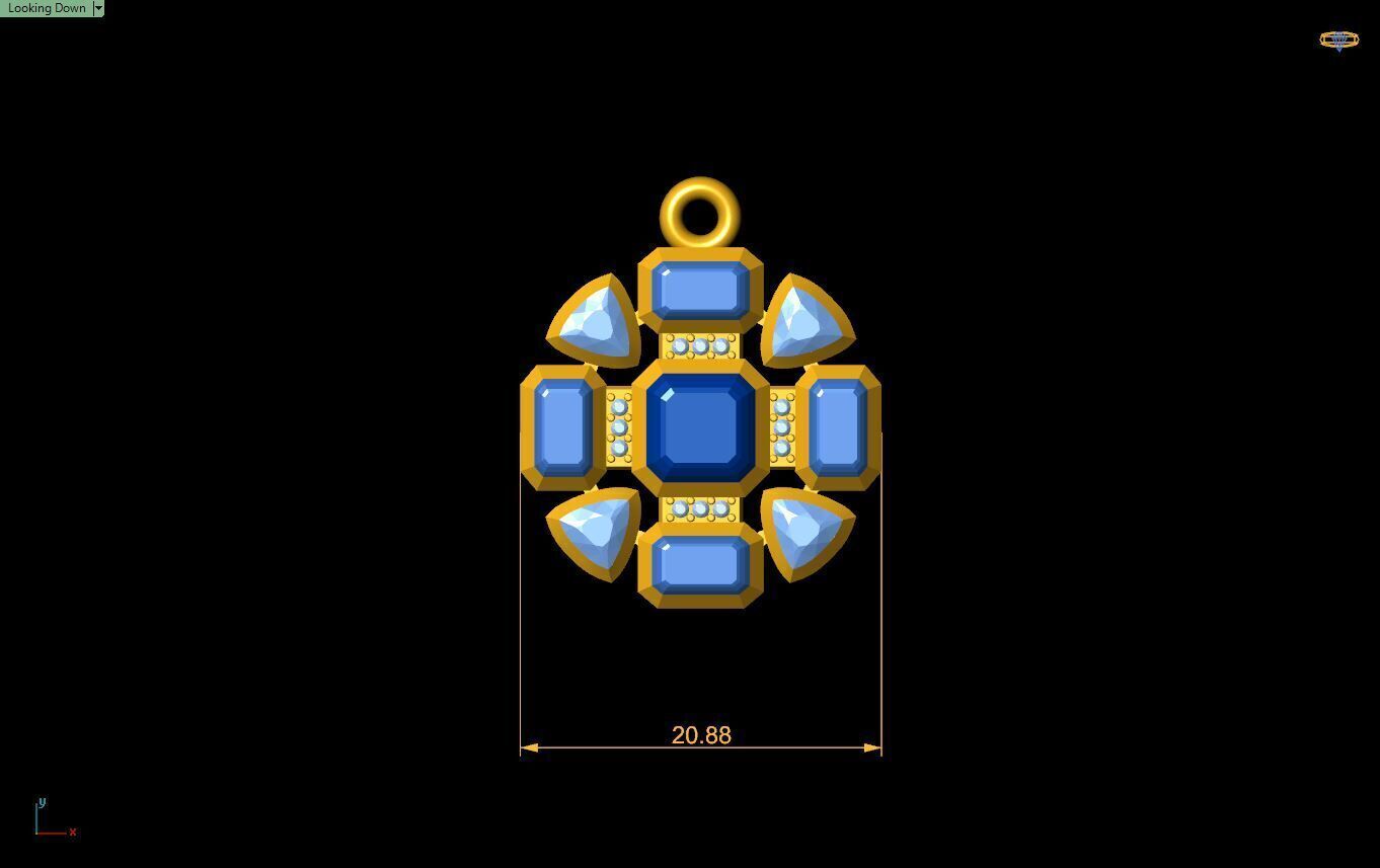 Simple Pendant 3D print model_8