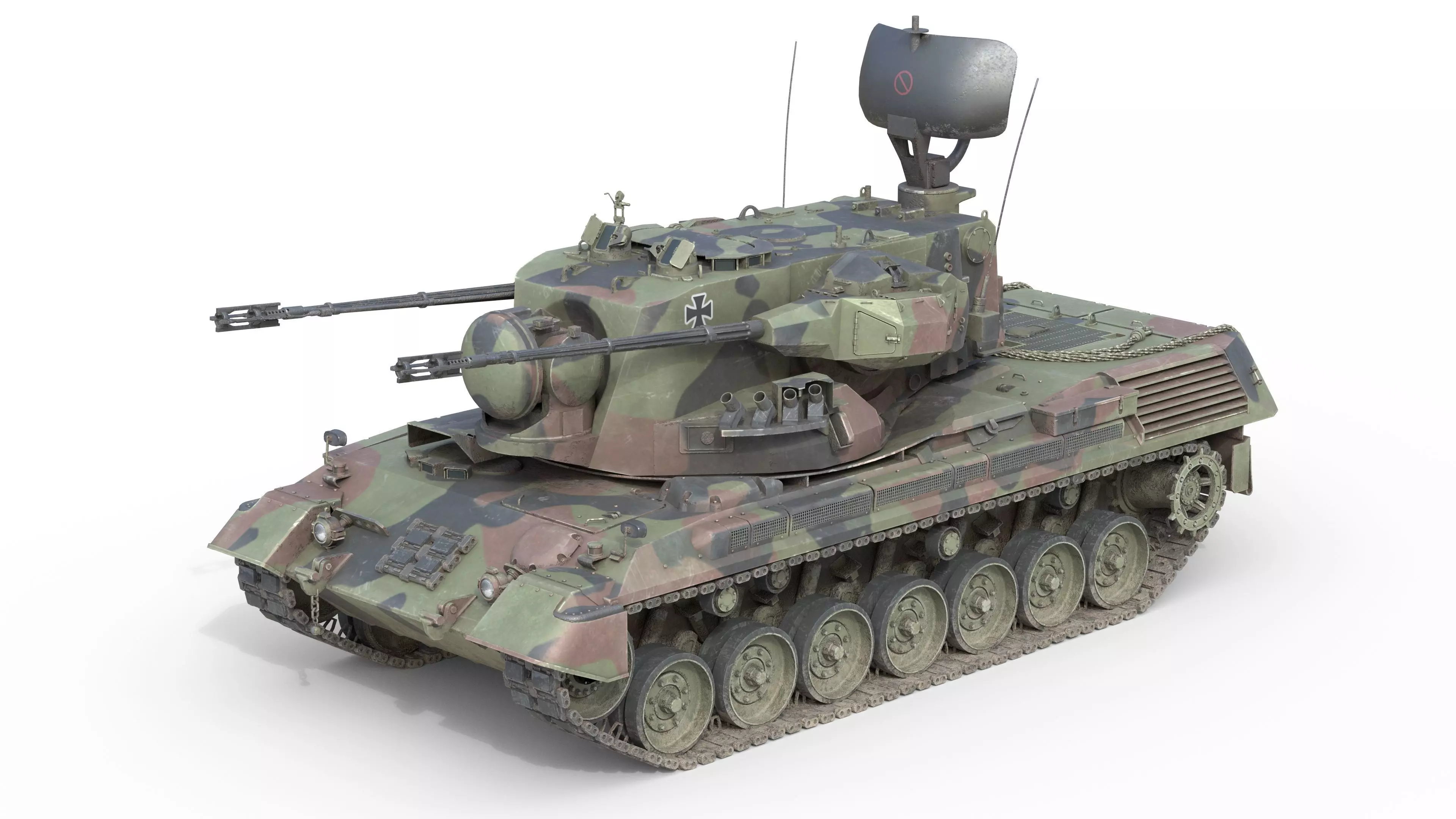 Flakpanzer Gepard 1A2 Anti Aircraft Low-poly 3D model