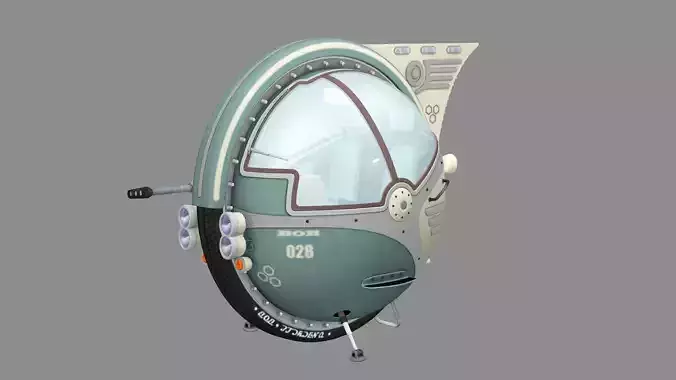 Bob Sci - Fi Bike Car Low Poly 3D Model Low-poly 3D model