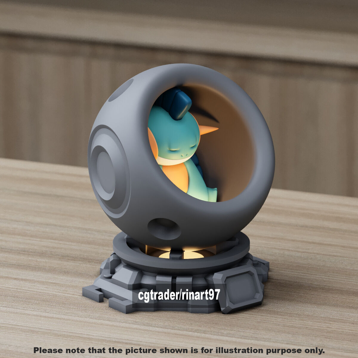 Marshtomp in healing machine pods from pokemon 3D print model_8