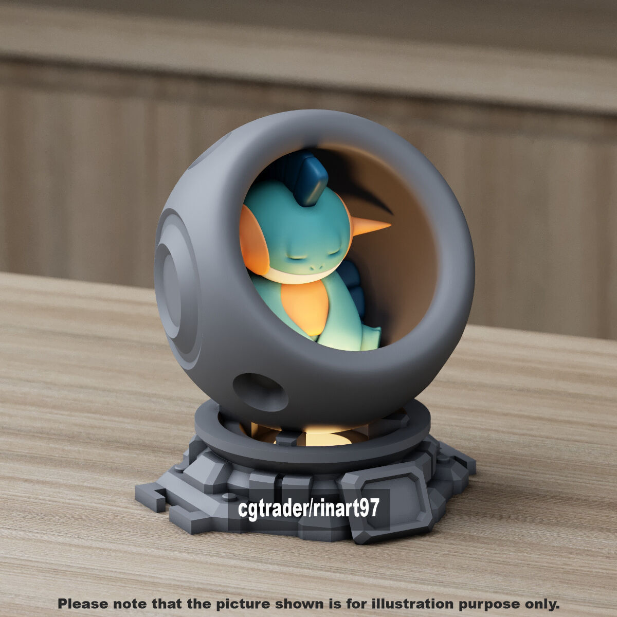 Marshtomp in healing machine pods from pokemon 3D print model_7