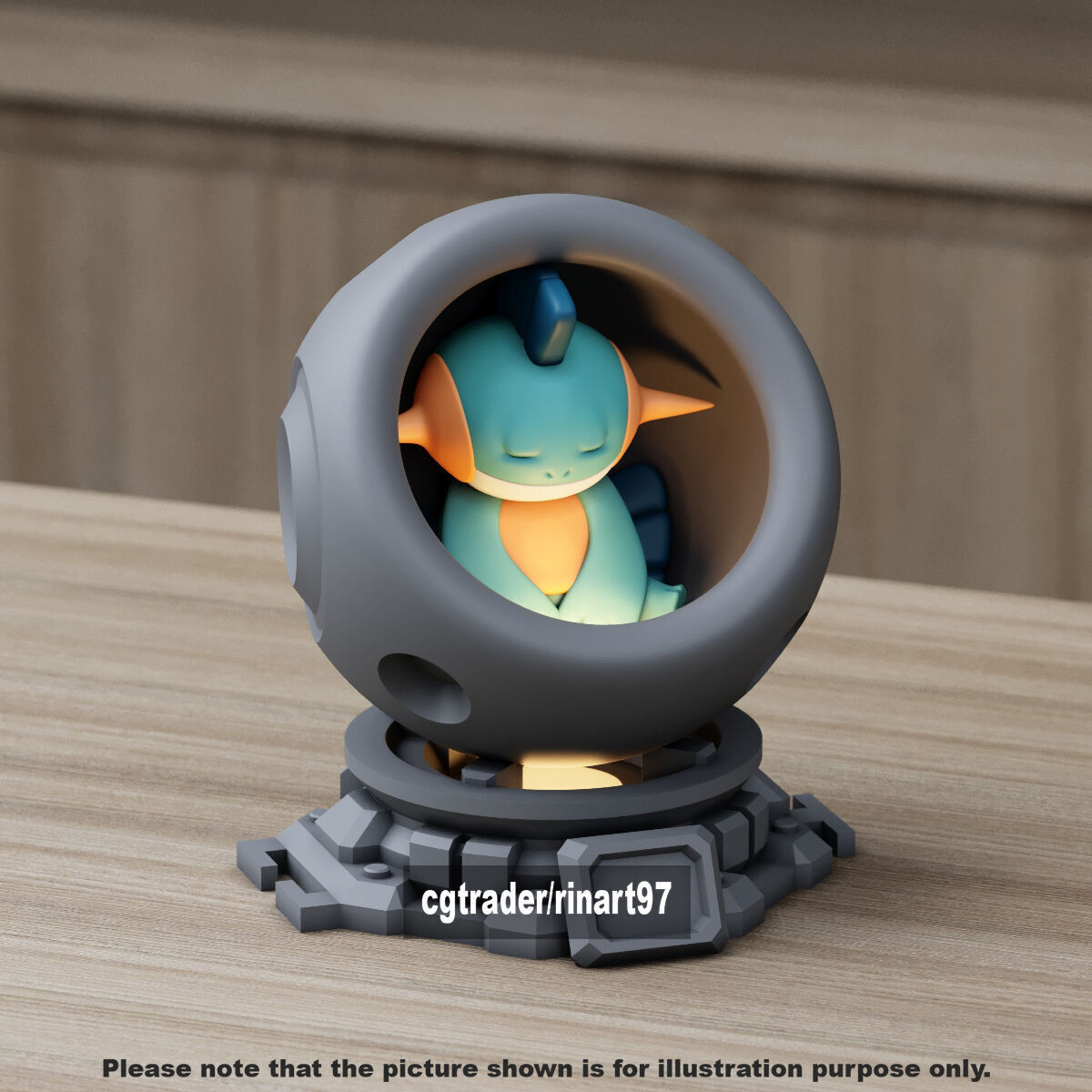 Marshtomp in healing machine pods from pokemon 3D print model_6