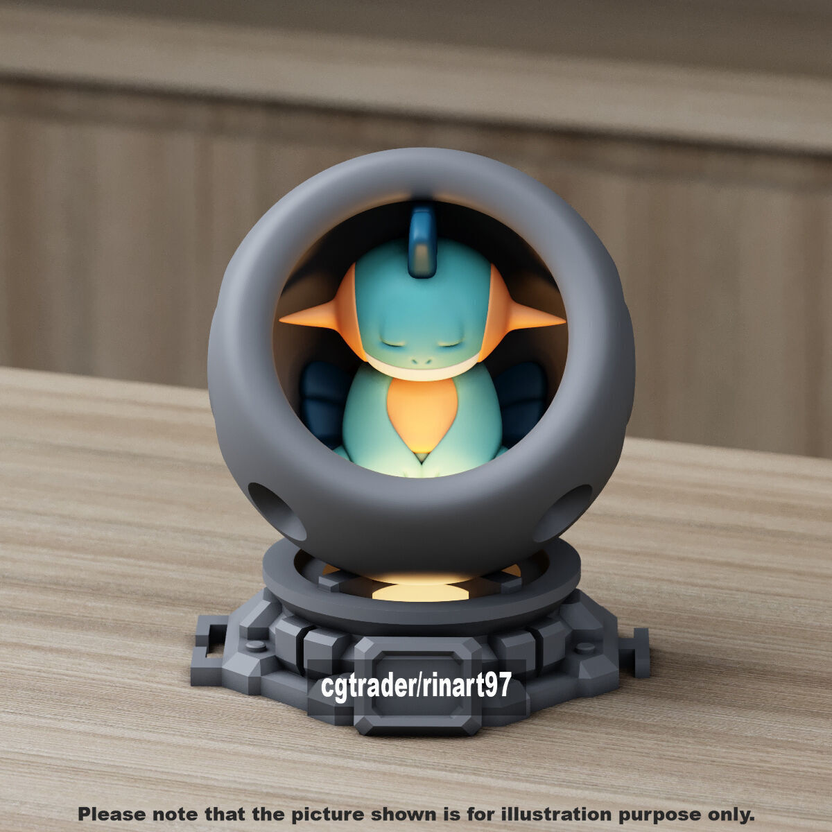 Marshtomp in healing machine pods from pokemon 3D print model_4