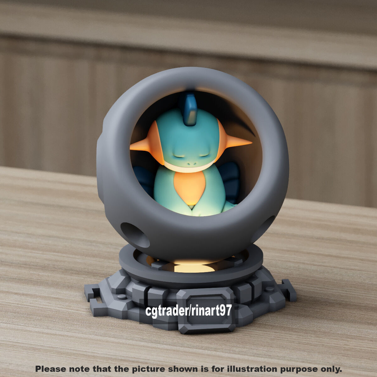 Marshtomp in healing machine pods from pokemon 3D print model_5