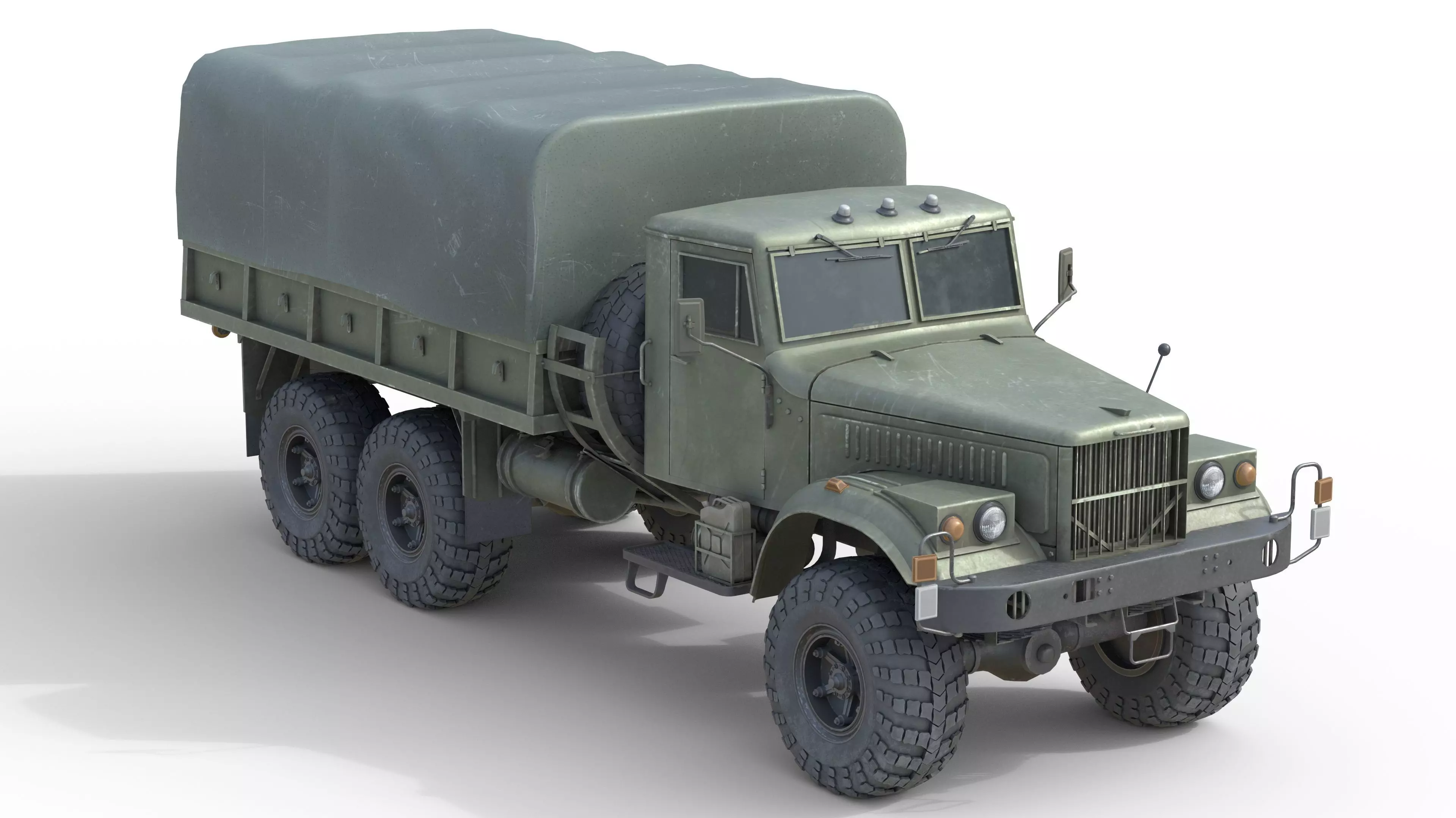 Kraz 255 Ukrainian Truck Low-poly 3D model