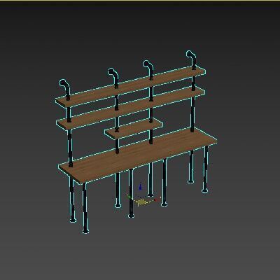 Loft Table Setery Loft 41 3D model_3