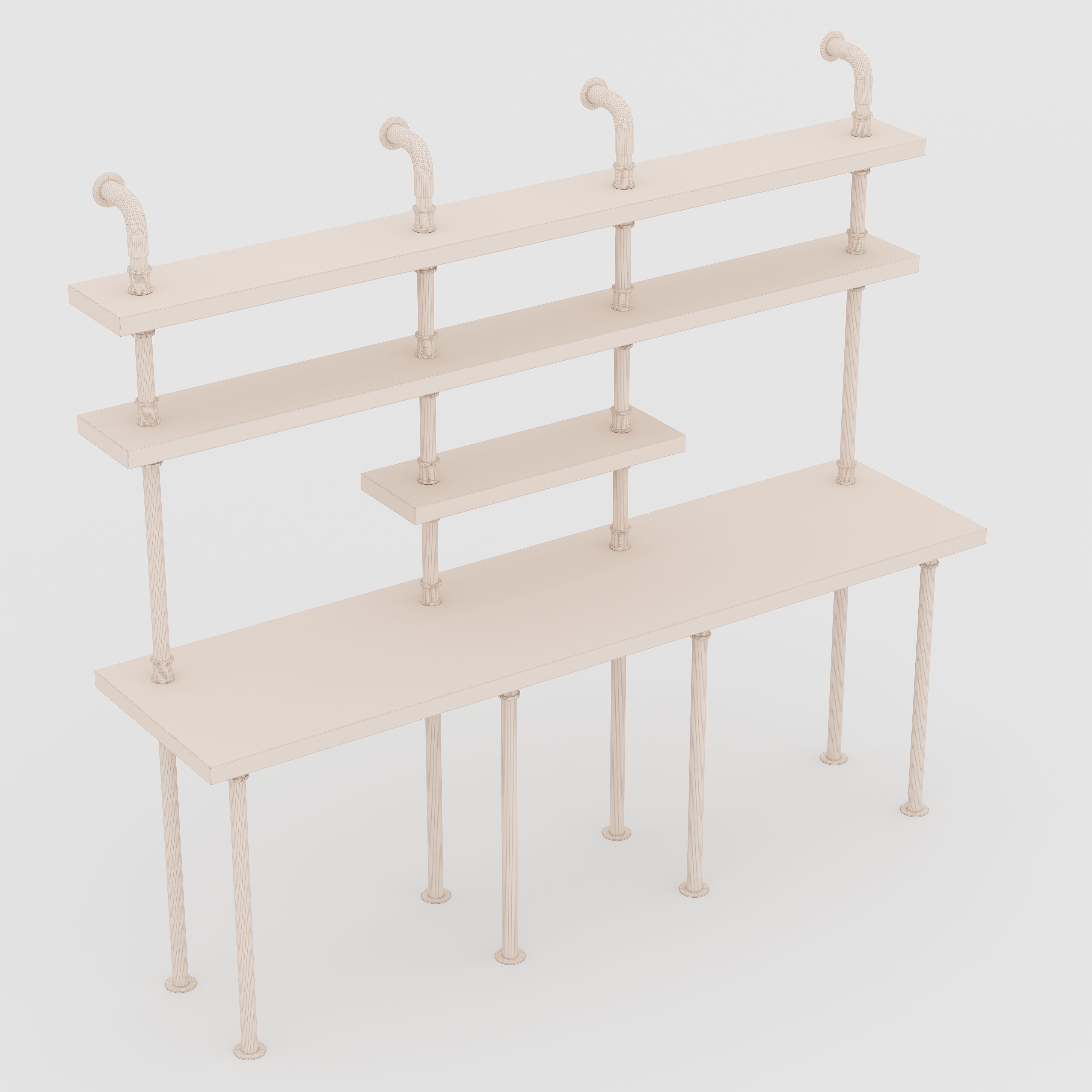 Loft Table Setery Loft 41 3D model_2