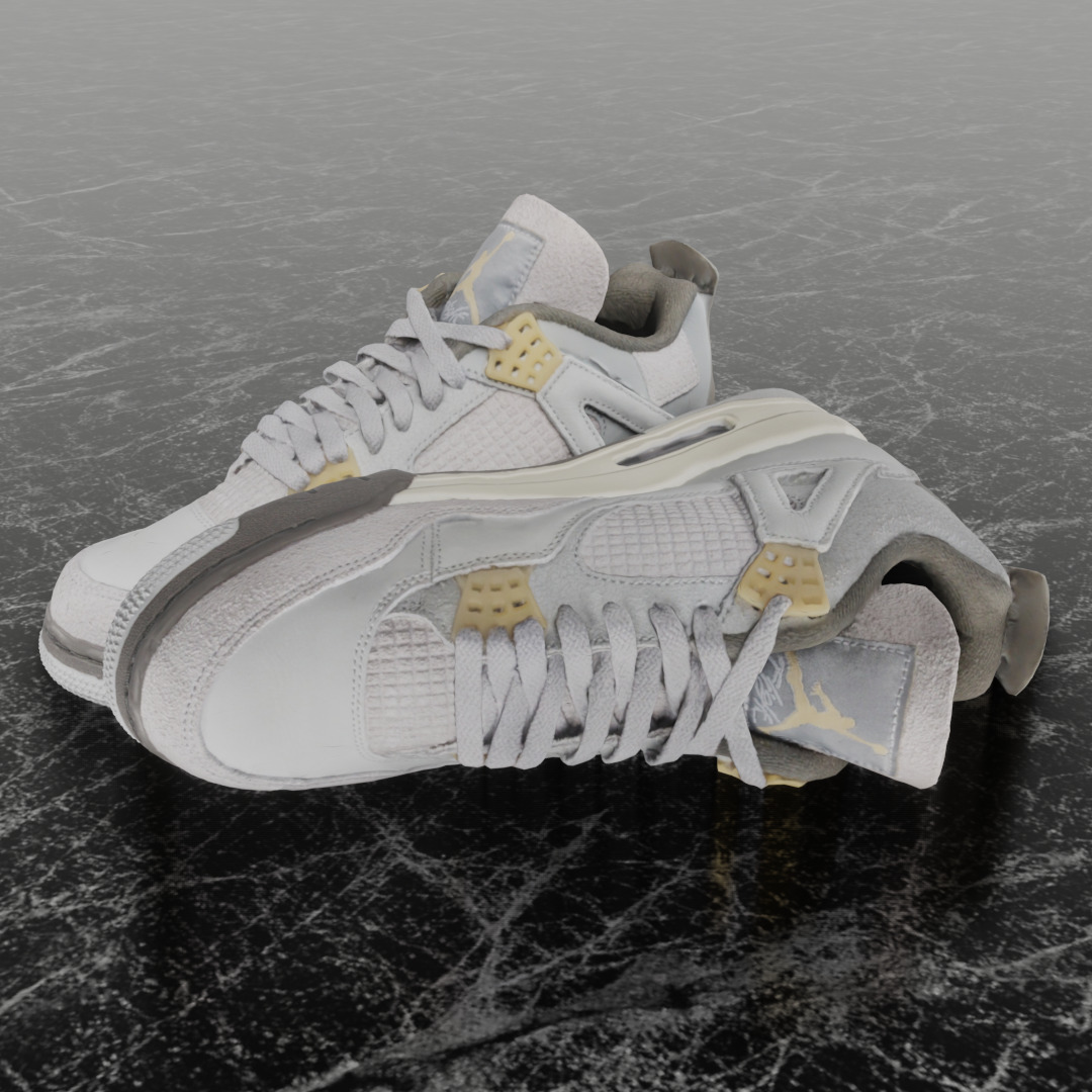 AIR JORDAN 4 CRAFT PHOTON DUST 3D SHOES Low-poly 3D model_1