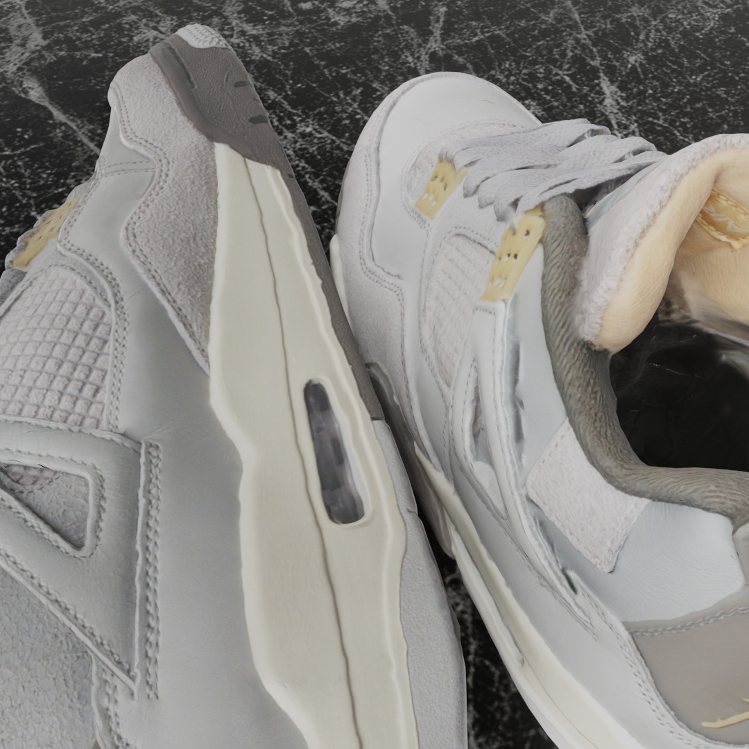 AIR JORDAN 4 CRAFT PHOTON DUST 3D SHOES Low-poly 3D model_8