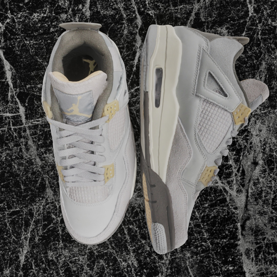 AIR JORDAN 4 CRAFT PHOTON DUST 3D SHOES Low-poly 3D model_2