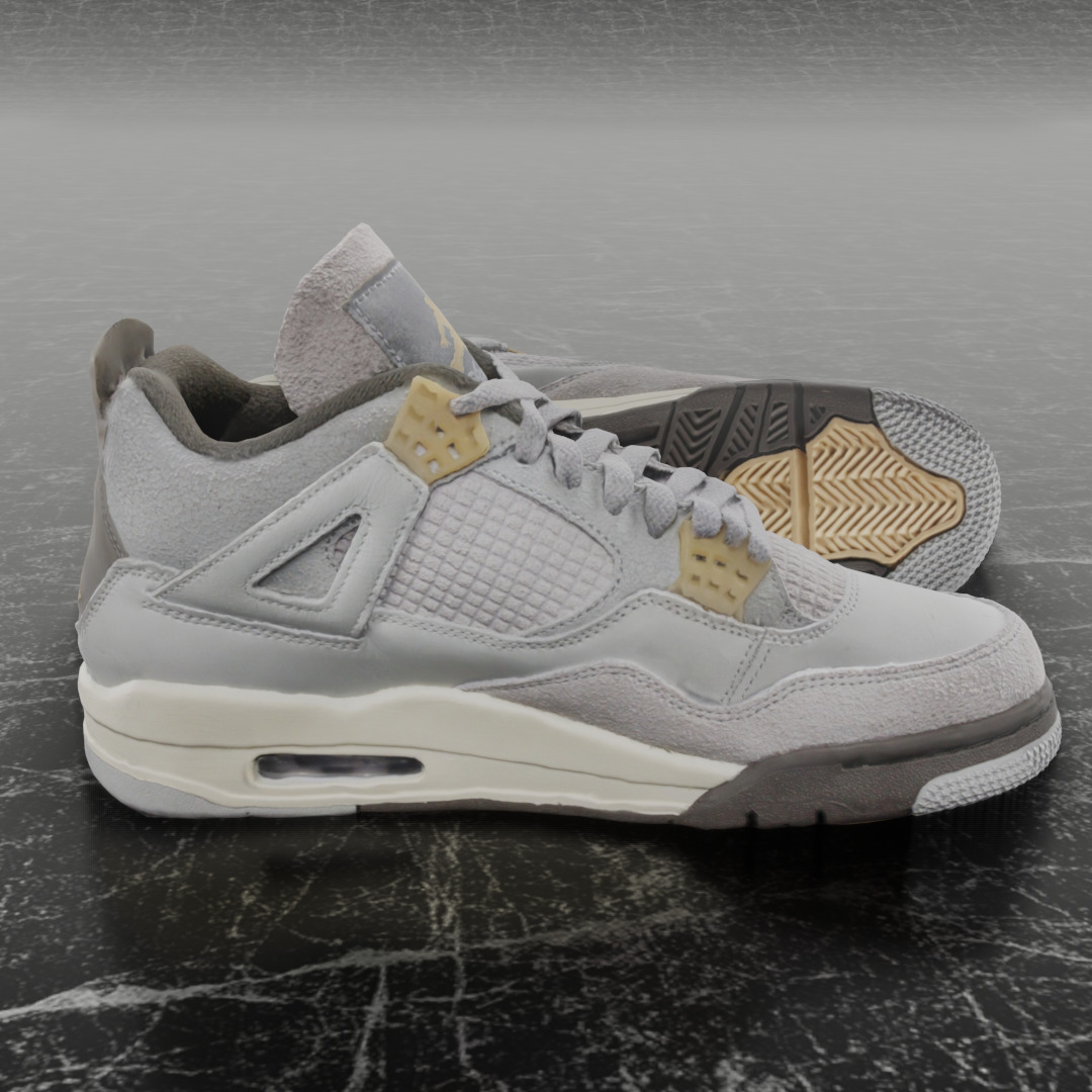 AIR JORDAN 4 CRAFT PHOTON DUST 3D SHOES Low-poly 3D model_4