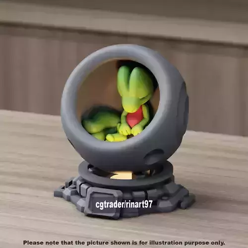 Treecko in healing machine pods from pokemon