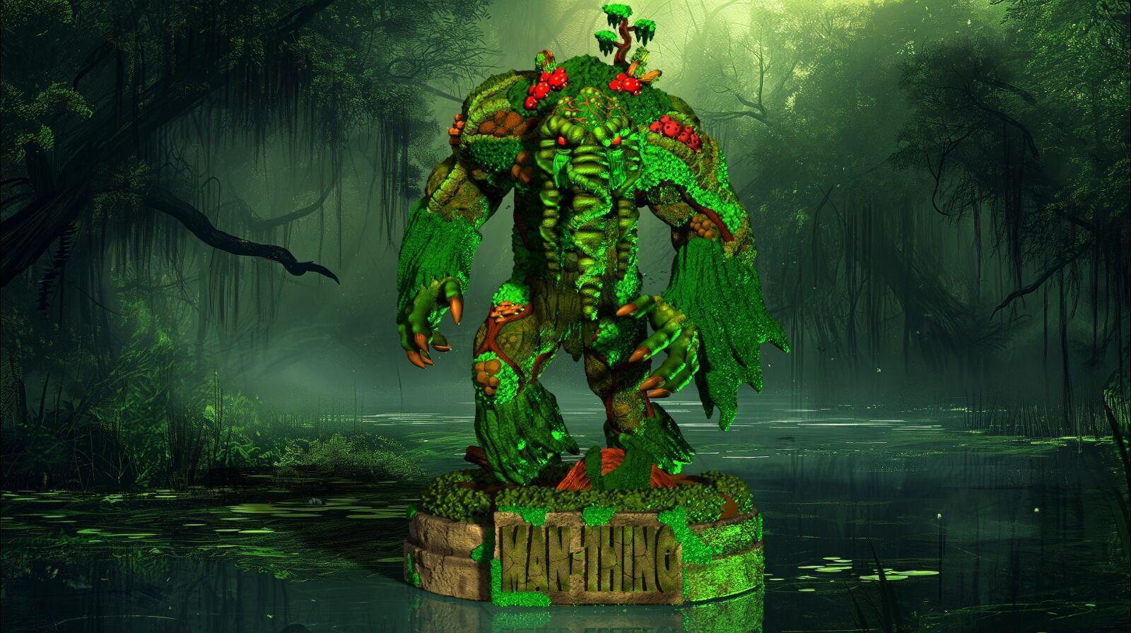 MAN THING MARVEL COMICS  3D print model_1