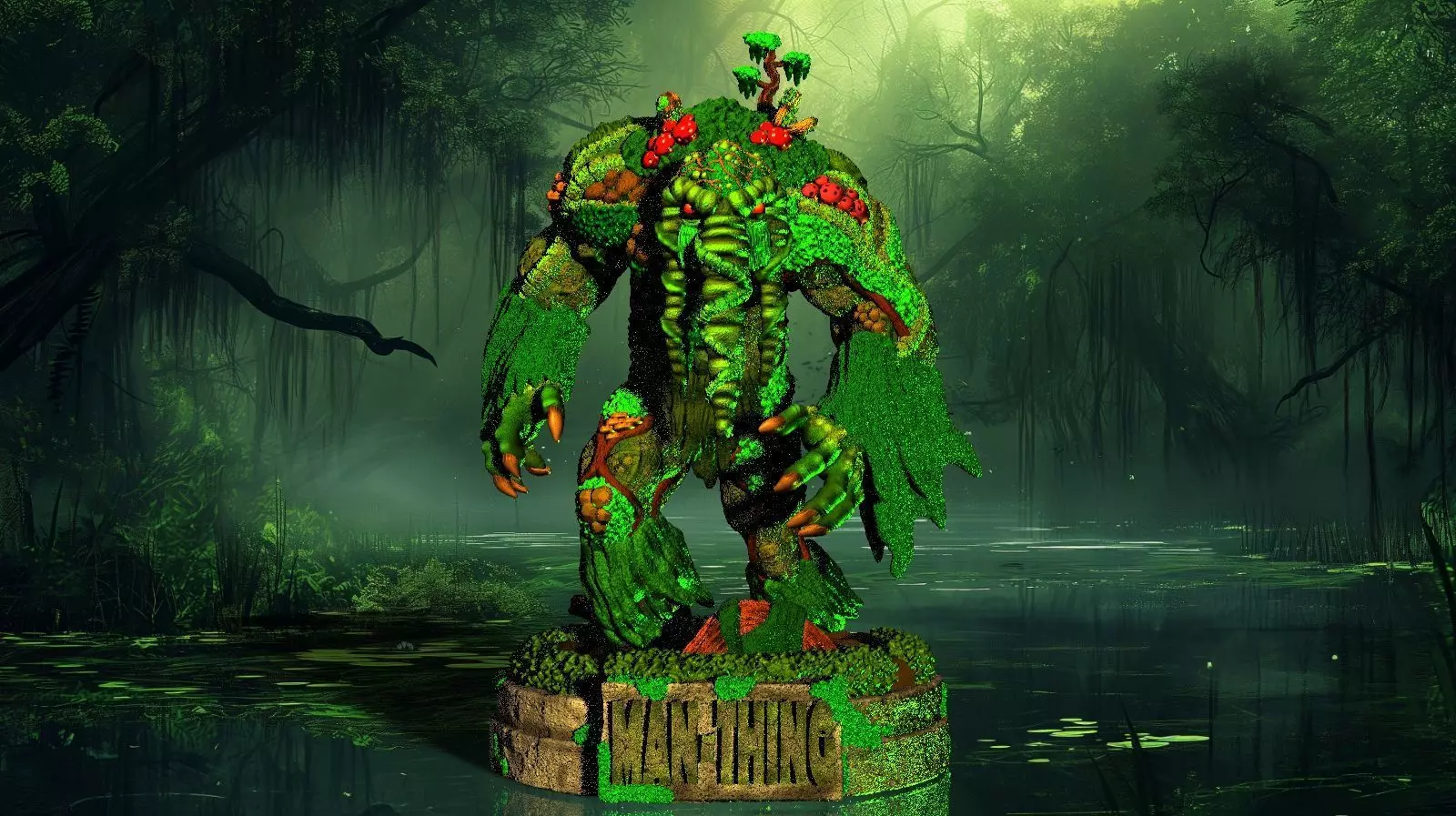 MAN THING MARVEL COMICS  3D print model_0