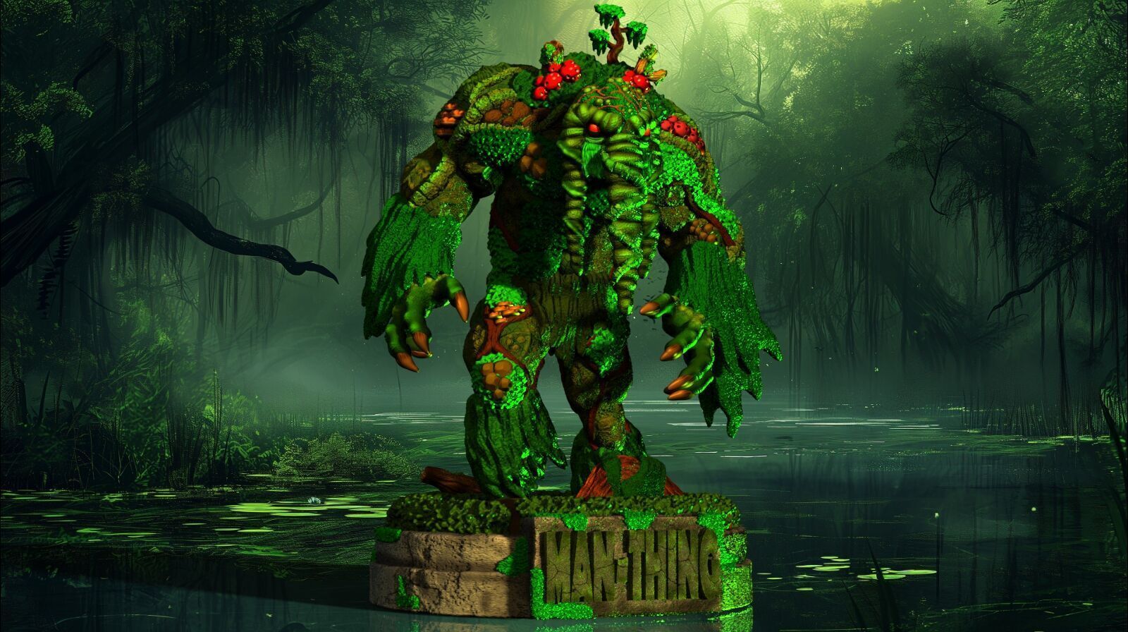 MAN THING MARVEL COMICS  3D print model_3