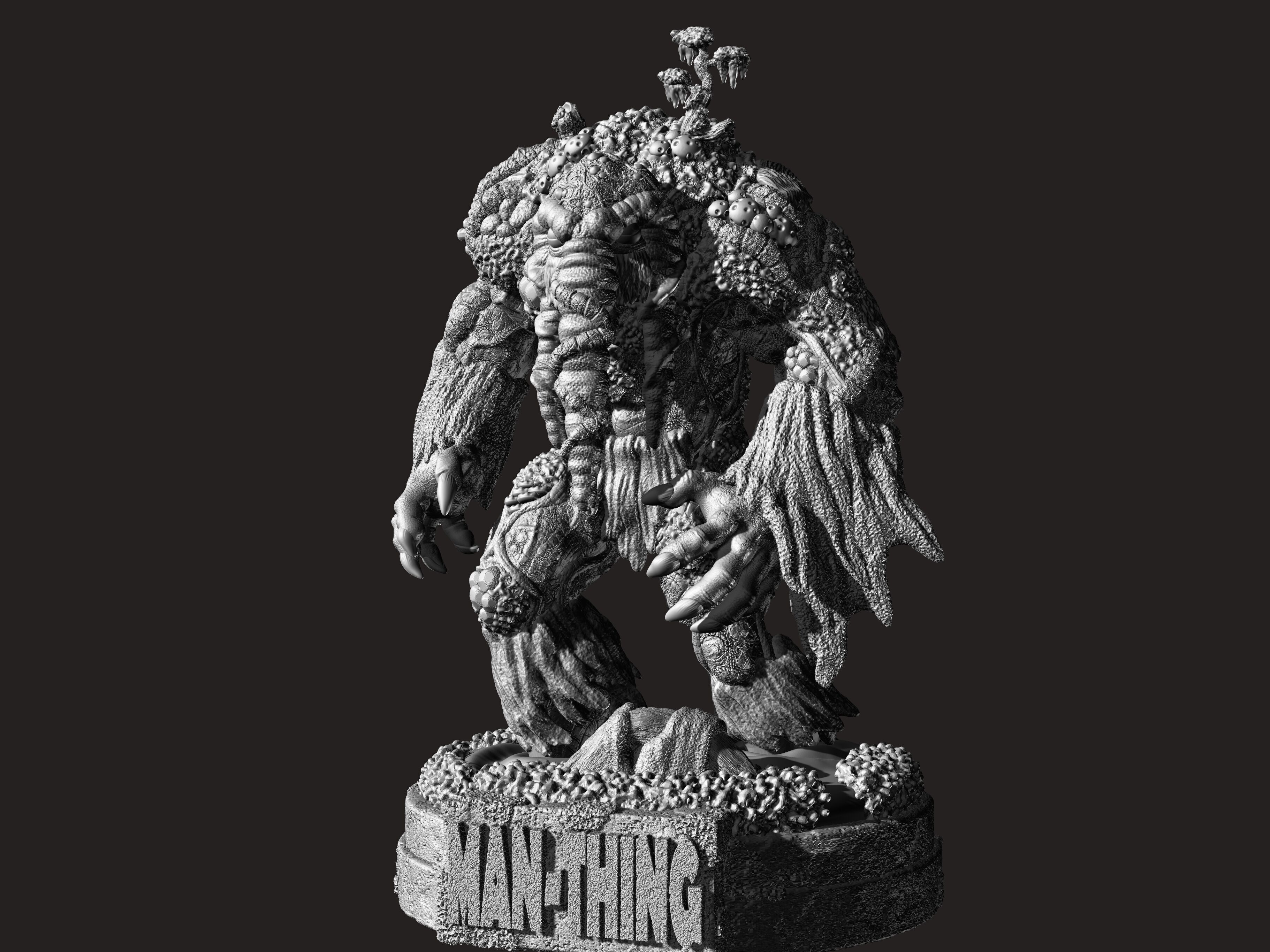MAN THING MARVEL COMICS  3D print model_7