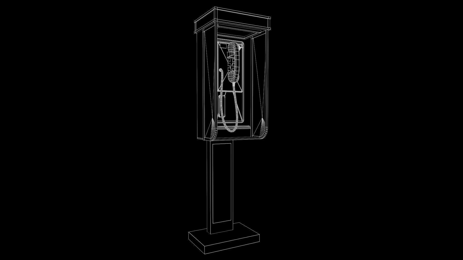 Payphone - Game Ready - Low Poly PBR 3D Model Low-poly 3D model_3