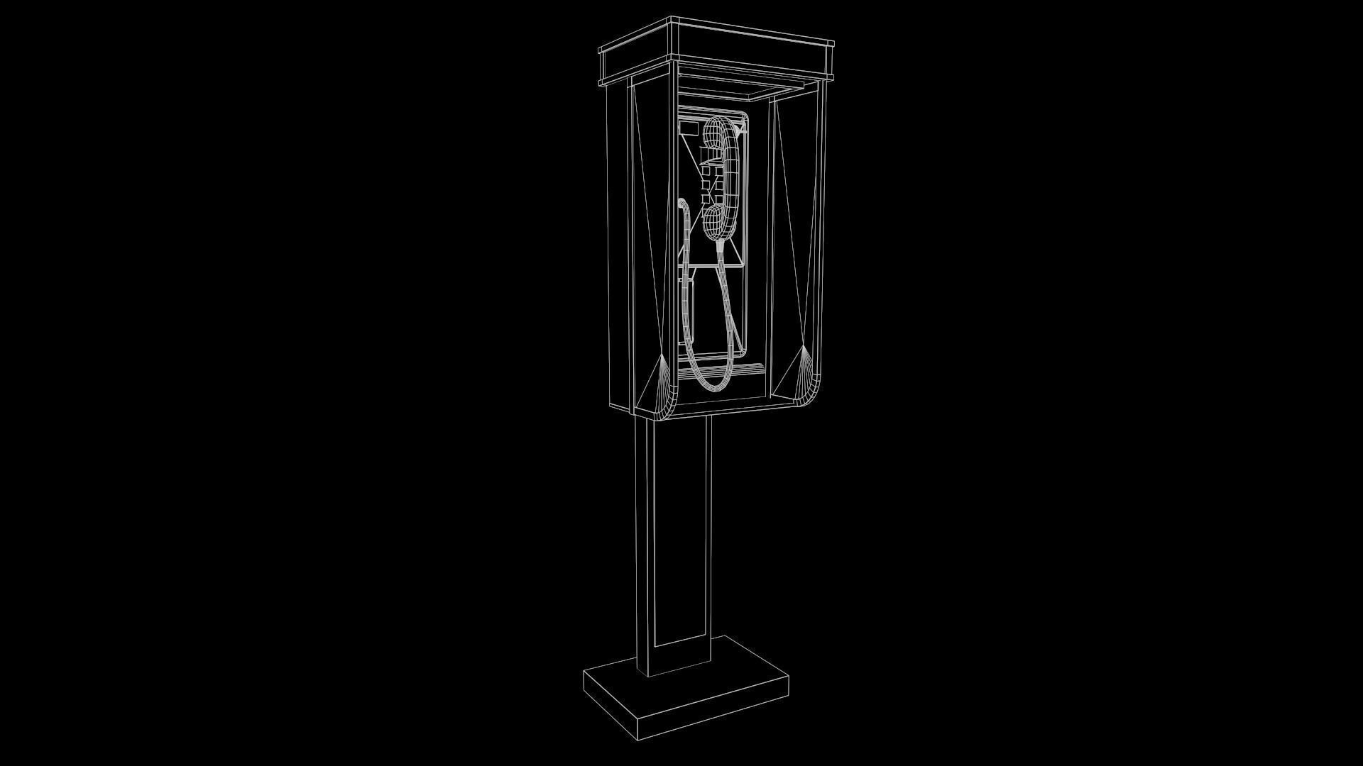 Payphone - Game Ready - Low Poly PBR 3D Model Low-poly 3D model_7