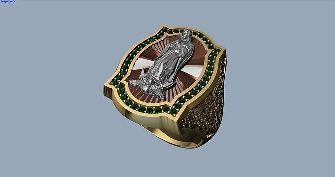 Guadalupe ring with prayer - Anillo guadalupe con oracion  3D print model