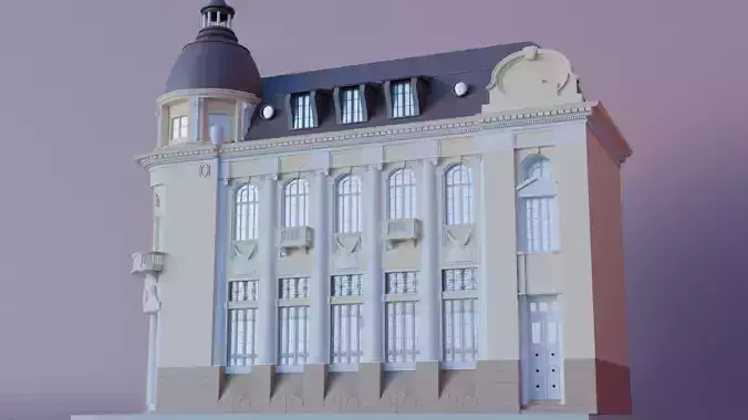 Historic Building 3D Model  Classic Architecture Asset