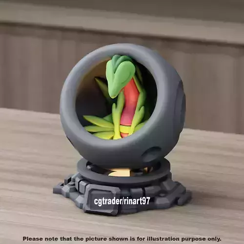 Grovyle in healing machine pods from pokemon