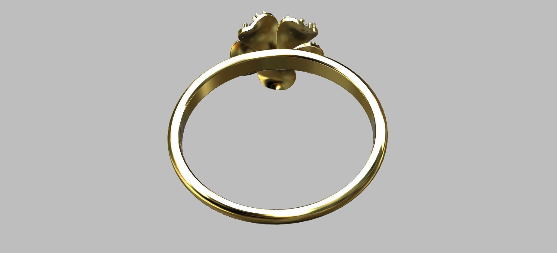 Flower Ring 3D print model_2