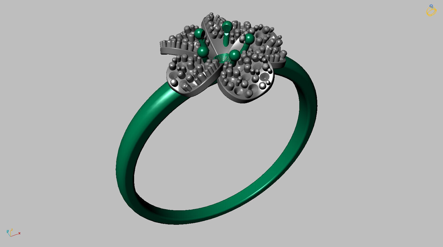 Flower Ring 3D print model_13