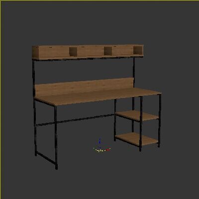 Loft Desk Setery Loft 8 3D model_3