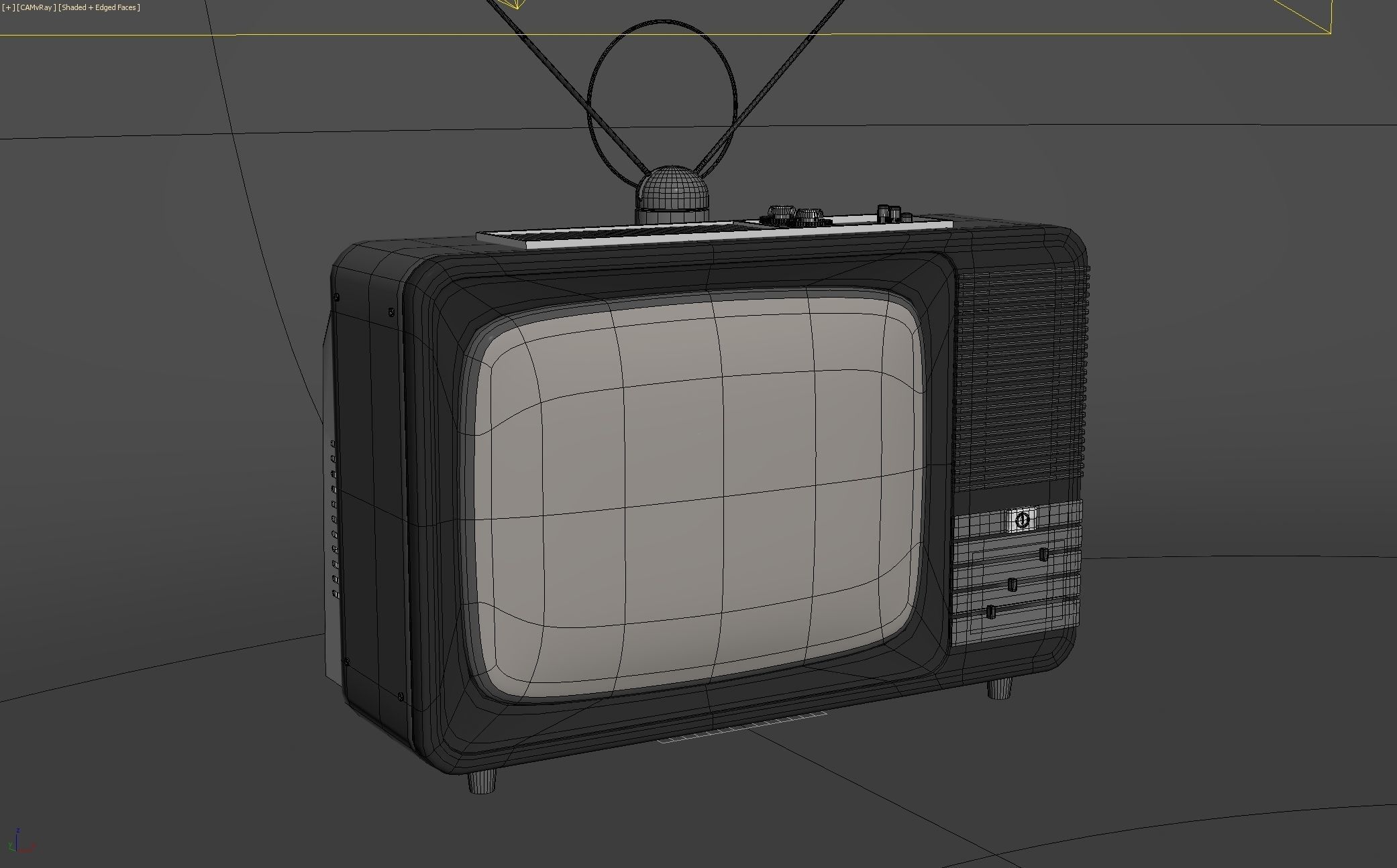Old Tv 3D model_1