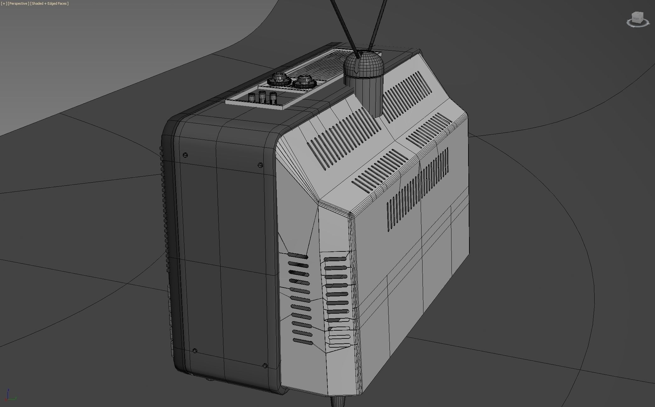 Old Tv 3D model_2