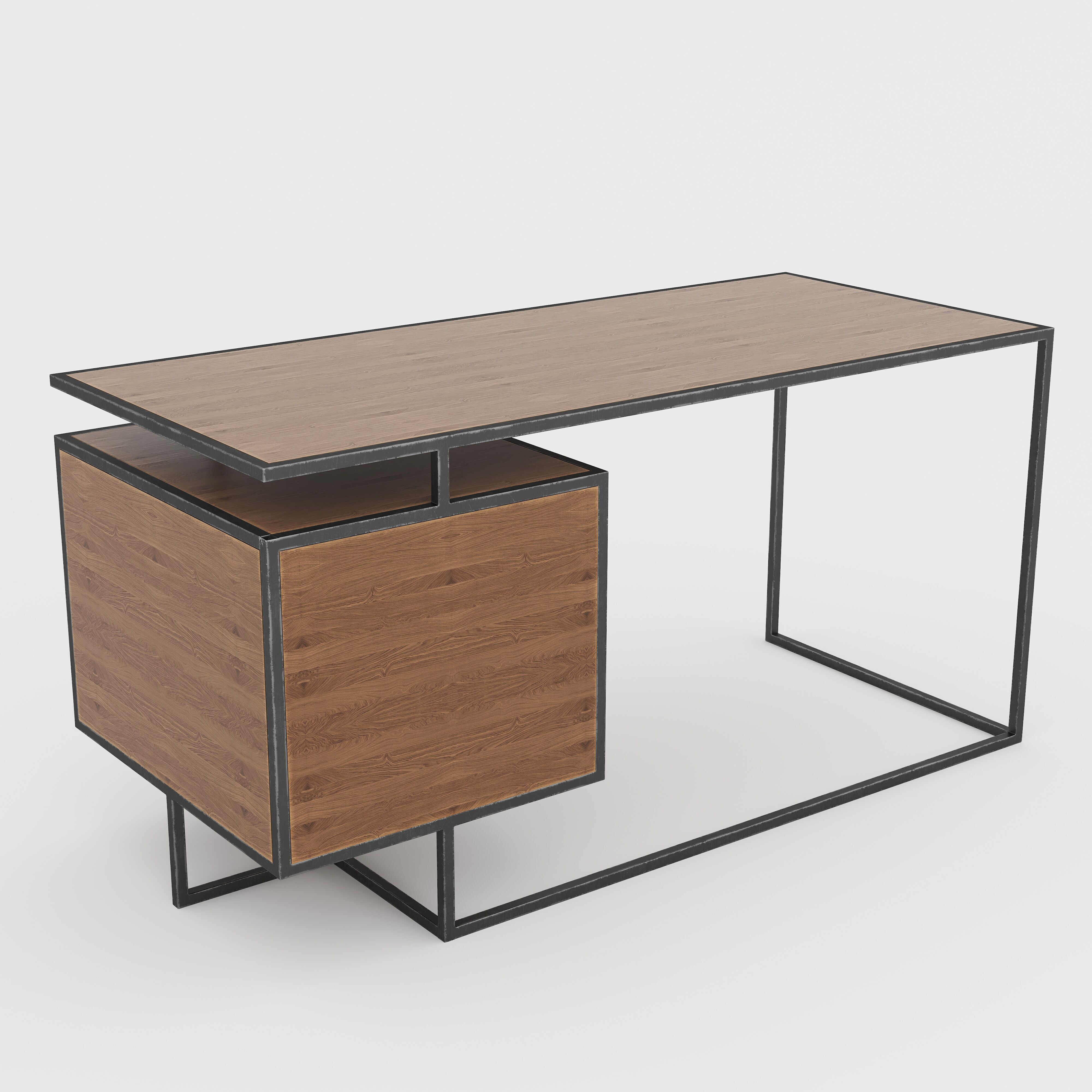 Loft Desk Setery Loft 5 3D model_1