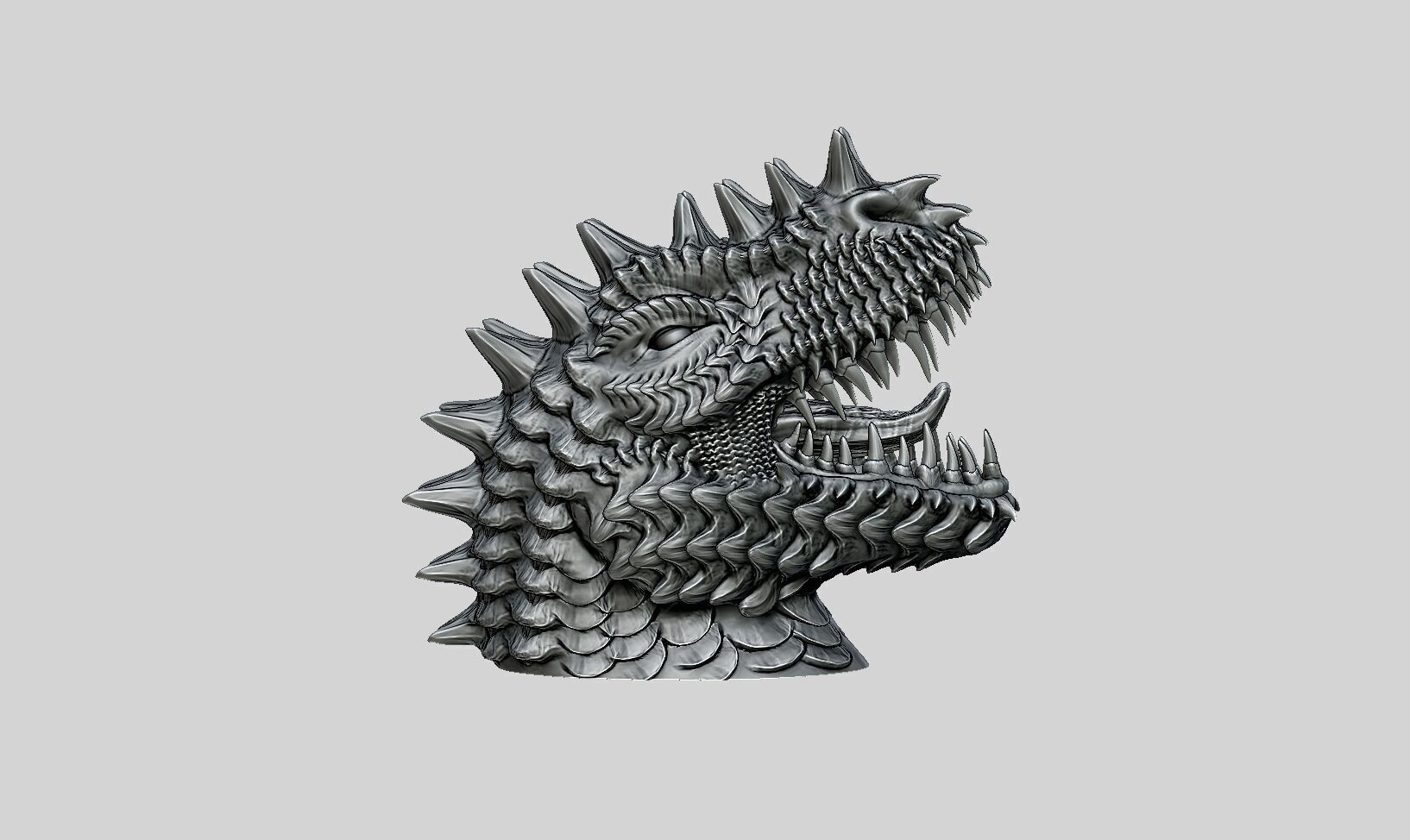 Dinosaure Headphone Stand Cyborg Headset Stand Perfect Gamer  3D print model_3