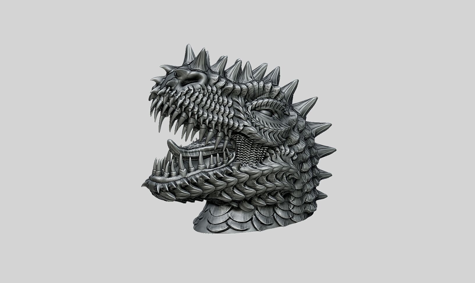 Dinosaure Headphone Stand Cyborg Headset Stand Perfect Gamer  3D print model_7