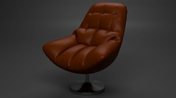 leather chair Free low-poly 3D model