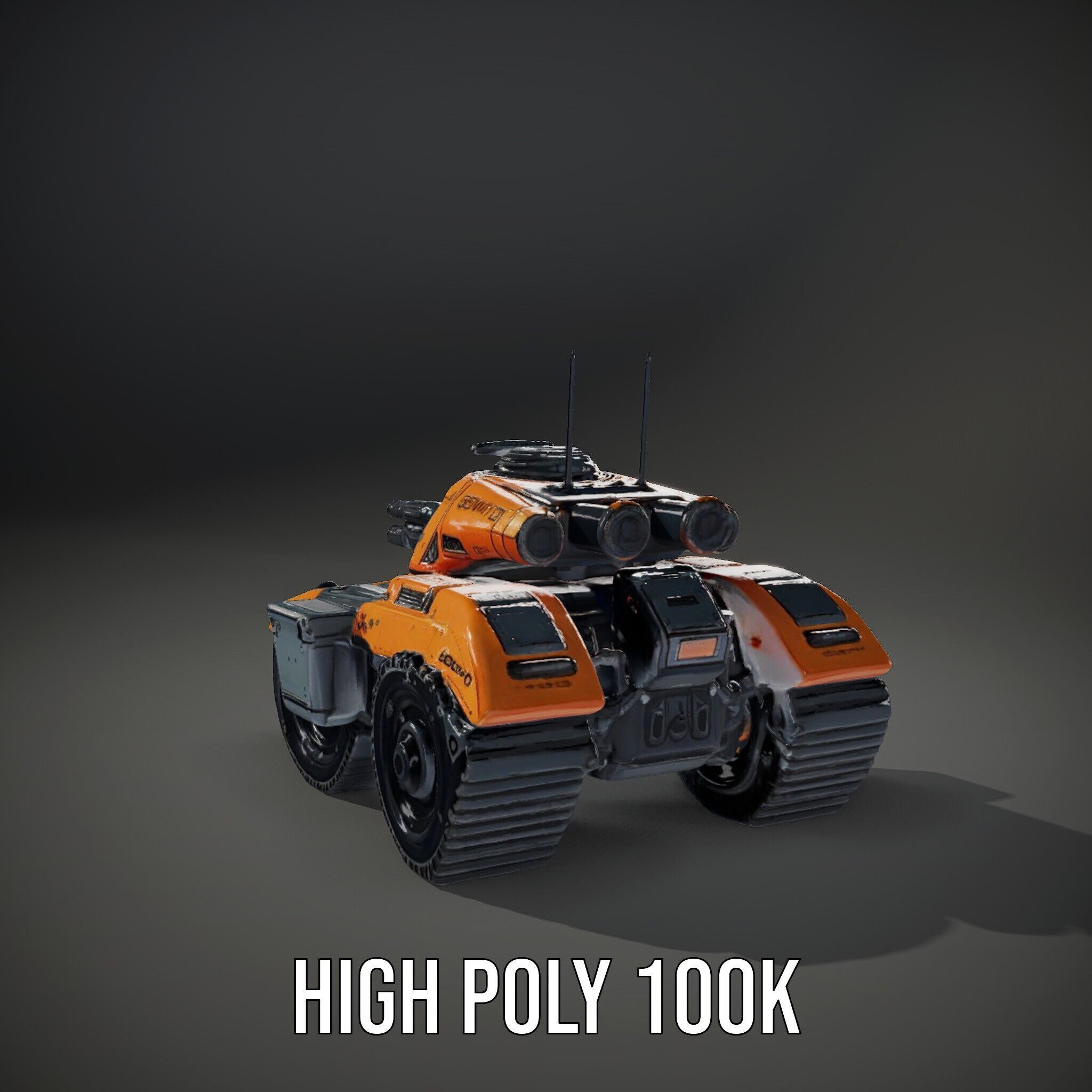 SciFi Recon Drone Model Pack Low-poly 3D model_9