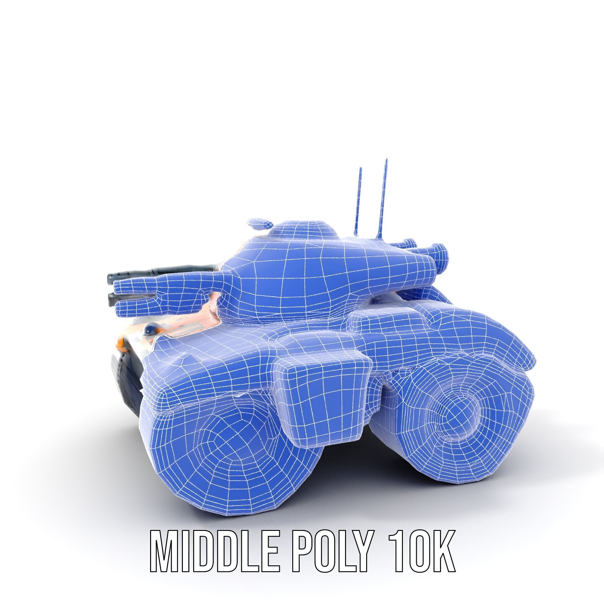 SciFi Recon Drone Model Pack Low-poly 3D model_18