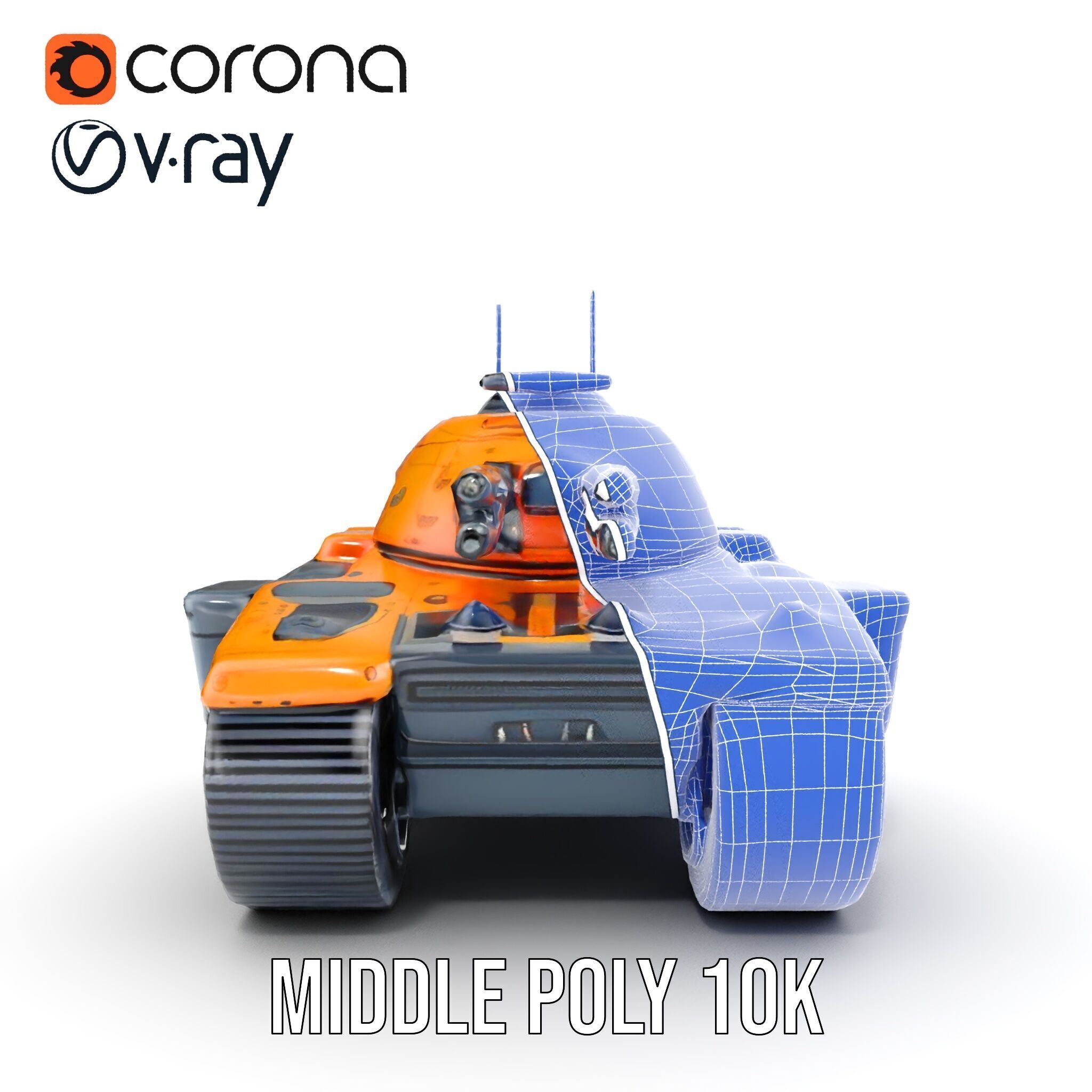 SciFi Recon Drone Model Pack Low-poly 3D model_32