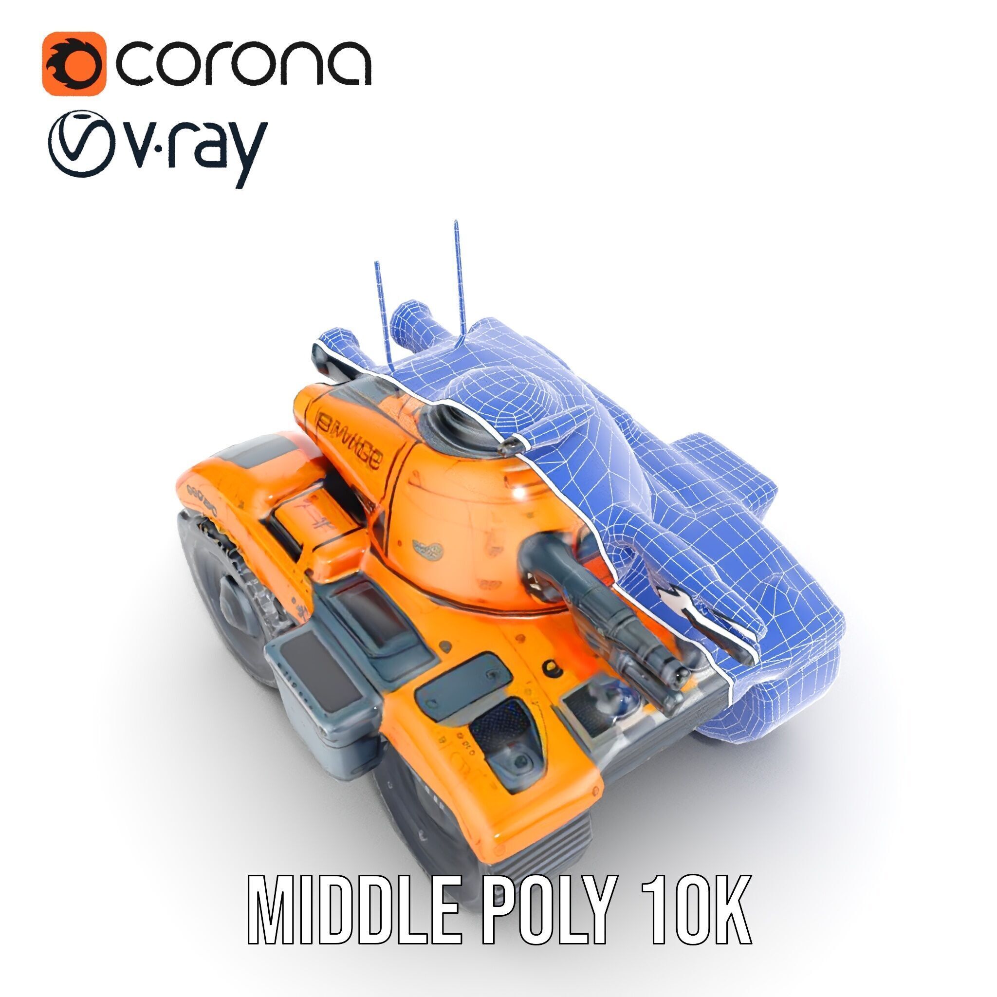 SciFi Recon Drone Model Pack Low-poly 3D model_26