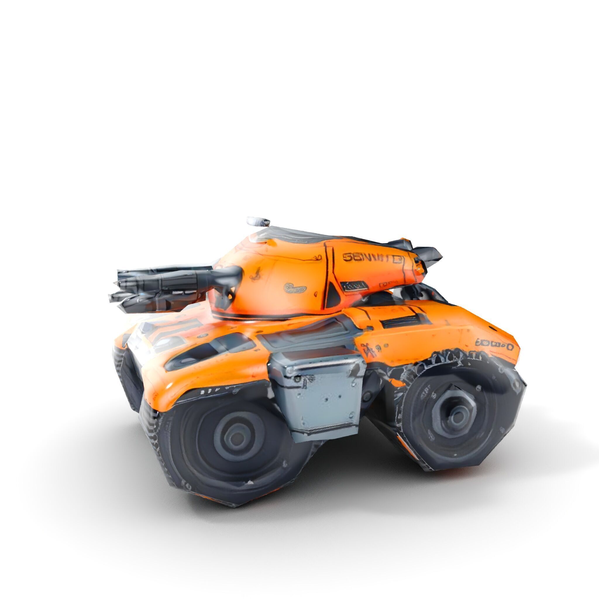 SciFi Recon Drone Model Pack Low-poly 3D model_17