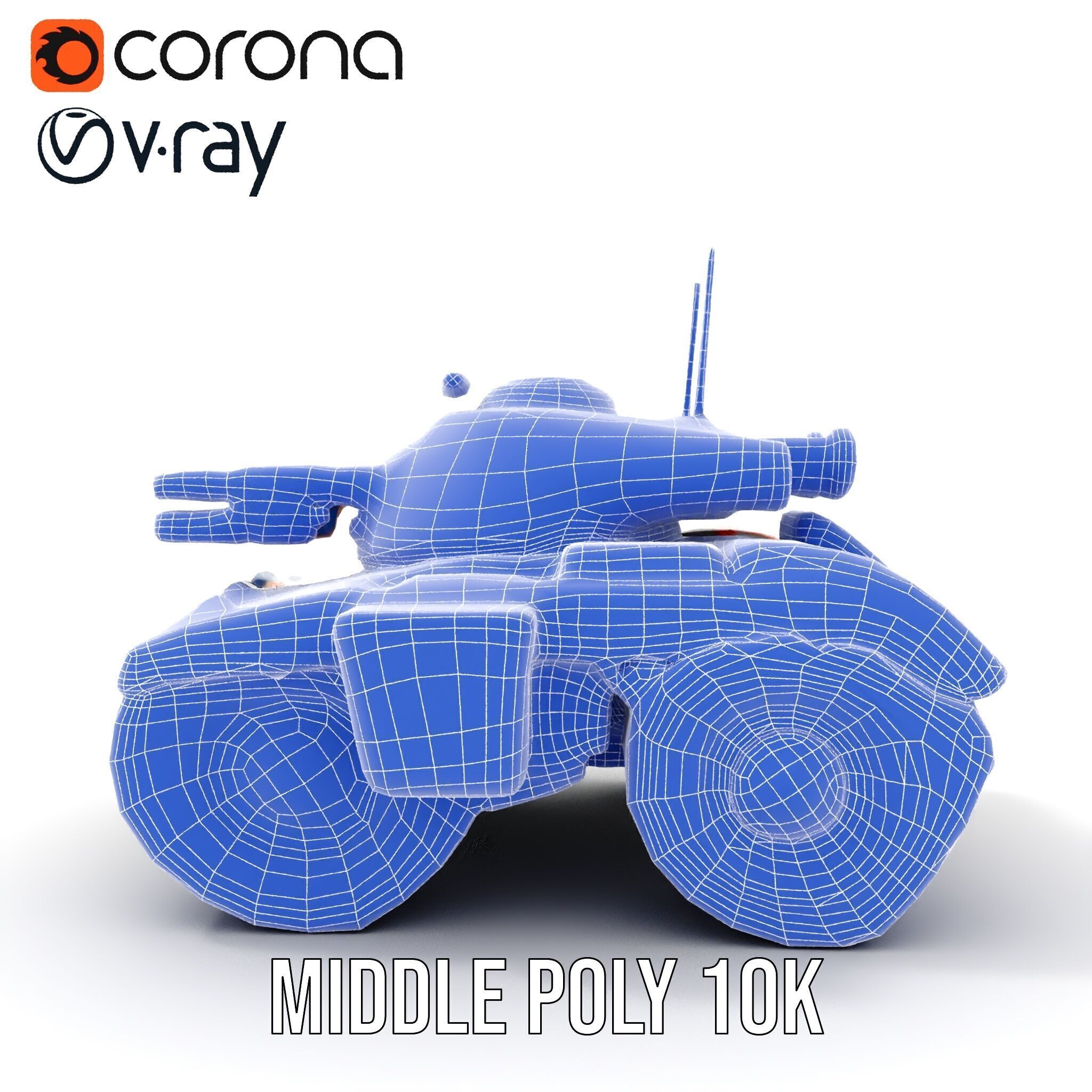 SciFi Recon Drone Model Pack Low-poly 3D model_29
