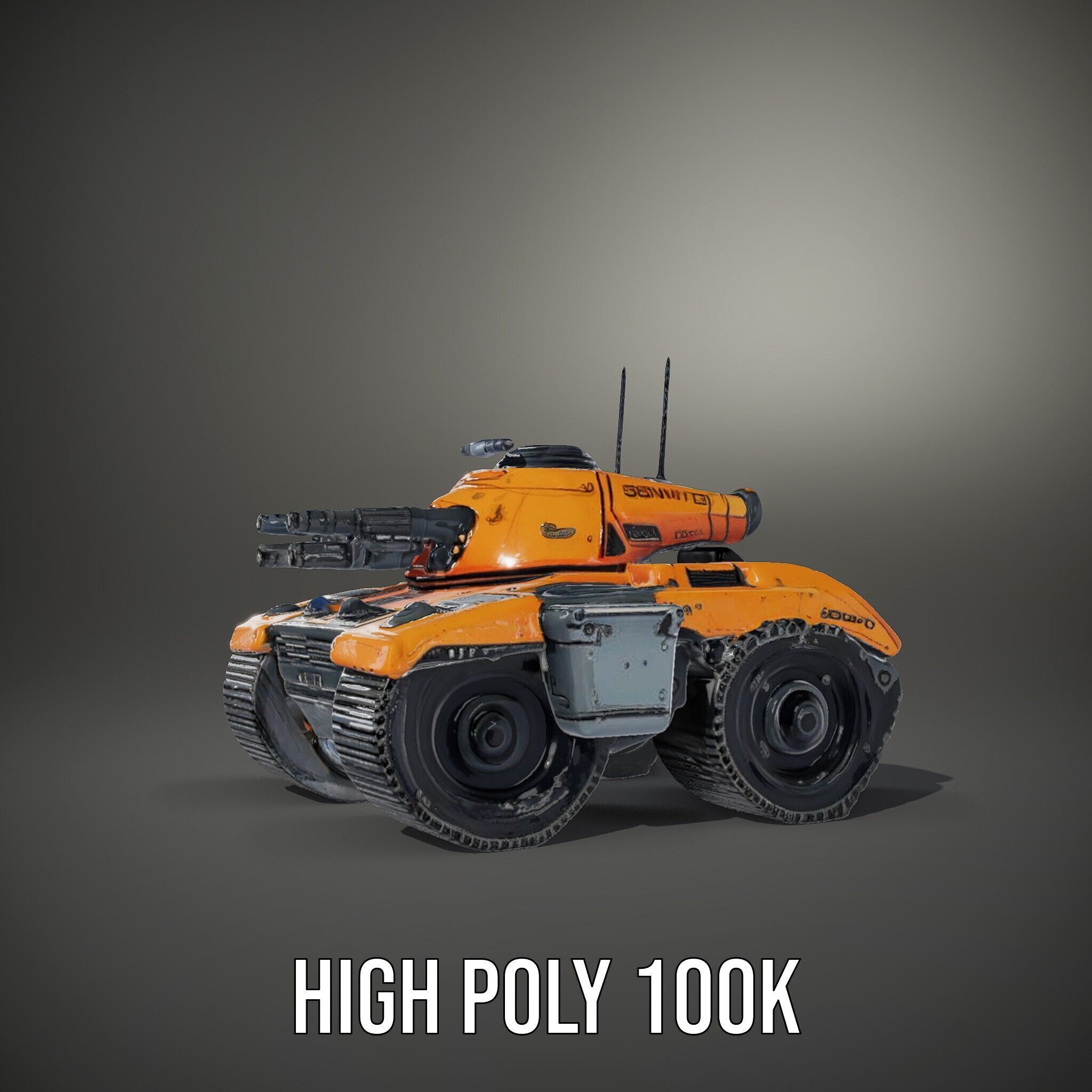 SciFi Recon Drone Model Pack Low-poly 3D model_15