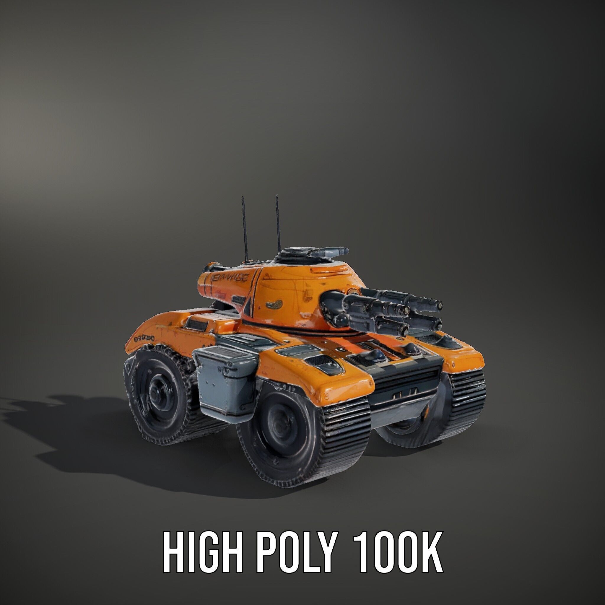 SciFi Recon Drone Model Pack Low-poly 3D model_12