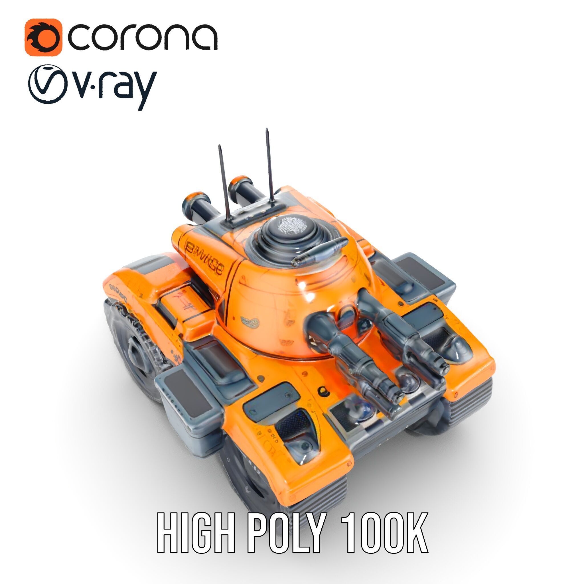 SciFi Recon Drone Model Pack Low-poly 3D model_39