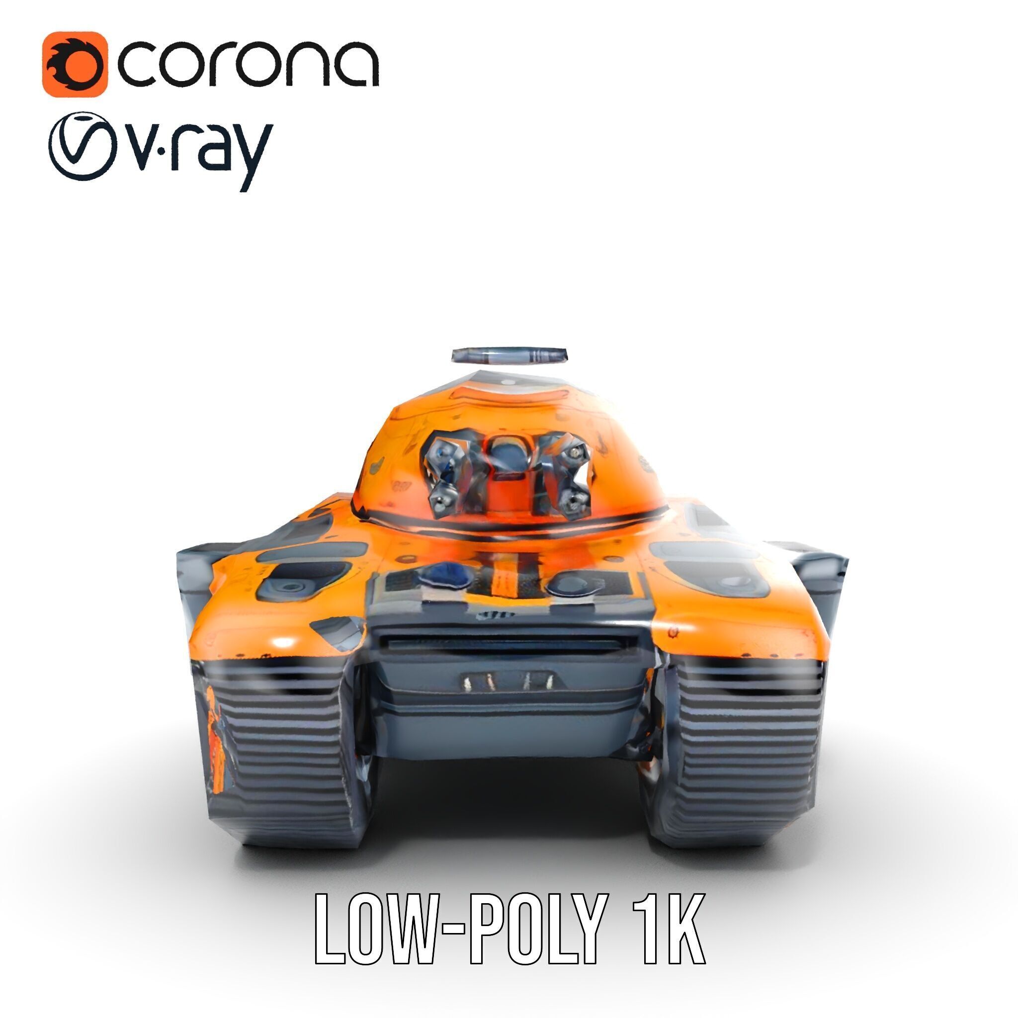 SciFi Recon Drone Model Pack Low-poly 3D model_30