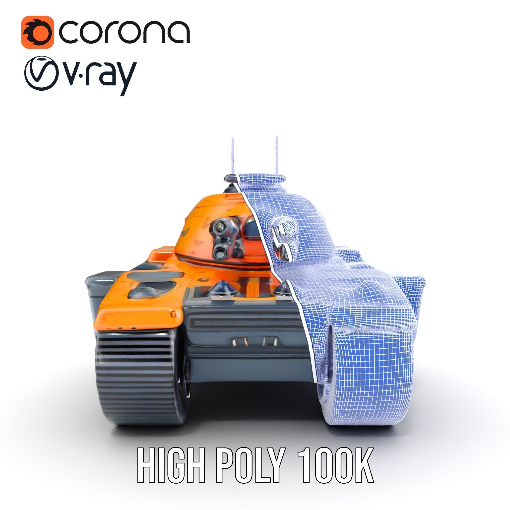 SciFi Recon Drone Model Pack Low-poly 3D model_38