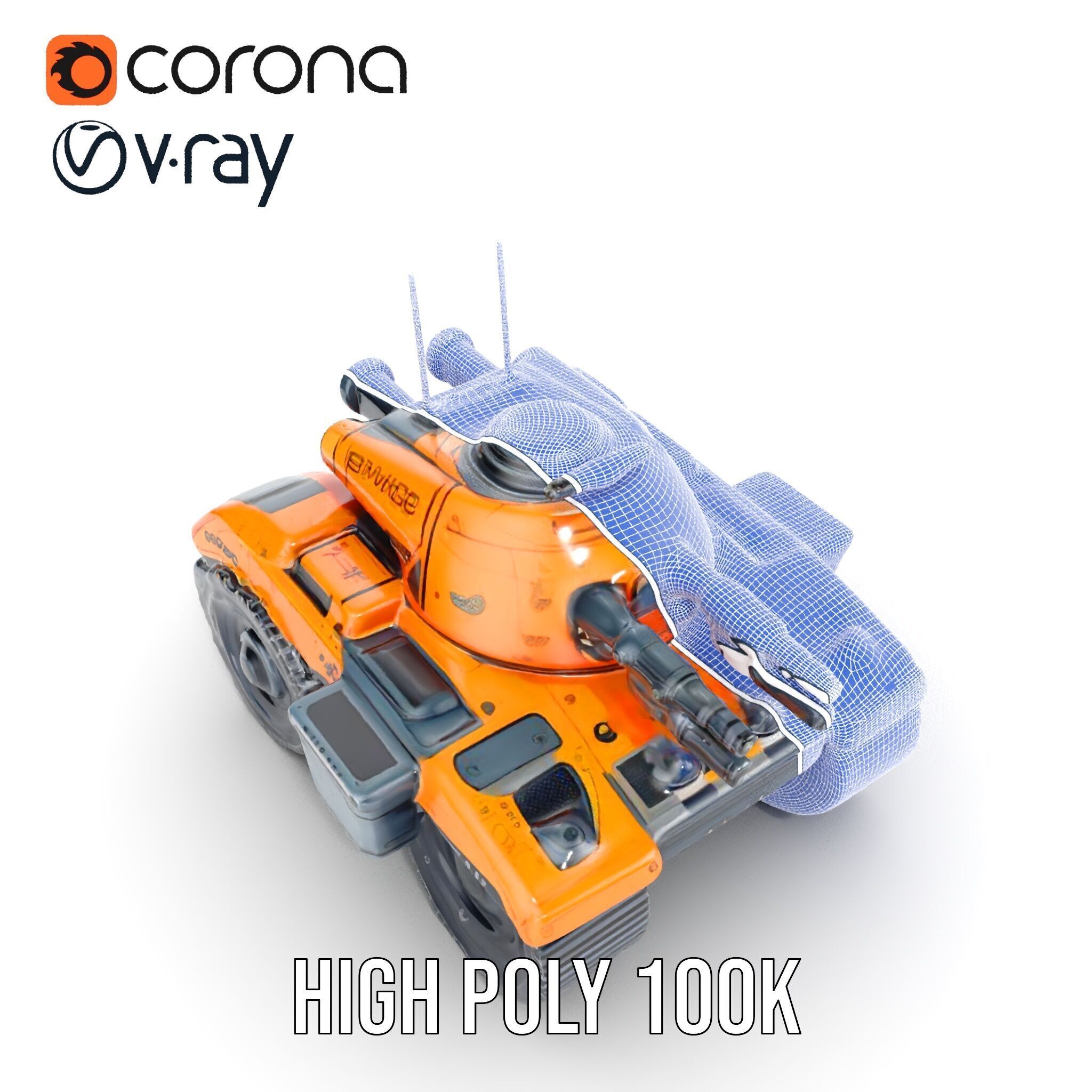 SciFi Recon Drone Model Pack Low-poly 3D model_37